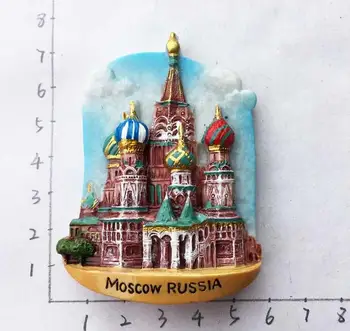 Moskova, Rusya Landmark Kırmızı Kare Buzdolabı Mıknatısları Hatıra Buzdolabı Manyetik Sticker Dekor ımanes para refrigerador El Sanatları