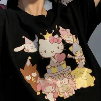 Kawaii Benim Melody Hellow Kitty Sanrio Peluş Karikatür Sevimli Bebekler Kısa Kollu Anime peluş Oyuncaklar Kız doğum günü hediyesi Dolması Oyuncaklar