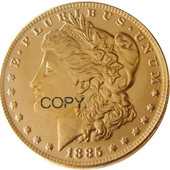 ABD 1885cc Morgan Dolar Altın Kaplama Kopya Paraları