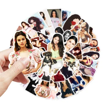 10/30/50 adet Popüler Güzel Kadın Selena Gomez Graffiti Kişilik DIY Bavul Cep Telefonu Kılıfı Oyuncak Sticker Toptan