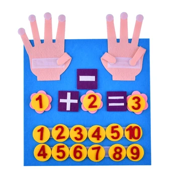 El yapımı Oyuncaklar Keçe Numaraları Matematik Oyuncak Çocuklar için Oyun Renk Sıralama Öğretim Eğitici öğretici oyuncaklar Öğretim Yardımcıları