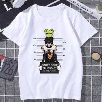 Disney Asi Papatya T-shirt 2021 Yaz Kadın Moda Karikatür Kısa Kollu Çift Boy T Gömlek Harajuku Femme Streetwear