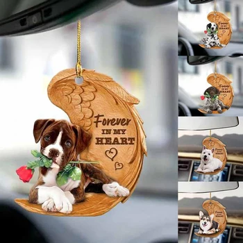 Yeni Araba Asılı Kolye Dekoratif Sevimli Akrilik Yaratıcı Köpek Şekli Asılı Widget Anahtar Sırt Çantası Kolye Dekorasyon Aksesuarları