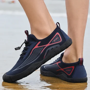 Yeni Erkekler Yalınayak Su Ayakkabı Yüzme Hafif Yumuşak Memba Sneakers Açık Spor Kaymaz Sığ Rahat Ayakkabı
