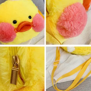 уточка Lalafanfan мягкие игрушки утка Lalafanfan Plush Bag Kawaii Anime Stuffed Backpacks For Girls Animals Plushie Purse Gifts