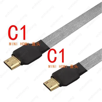 90 grad Abgewinkelt FPV Mini HDMI-kompatibel Stecker auf HDMI Männlichen FPC Flach Kabel für Multicopter Luftaufnahmen Anti-stör