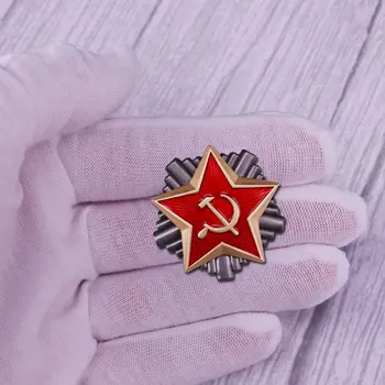 Yugoslavya Kırmızı Yıldız Kap Emaye Pimleri Rus Orak Broş Metal Punk Madalya Sovyetler Birliği Rozeti Aksesuarları Takı Hediyeler 2021