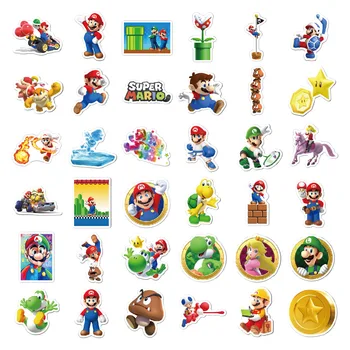 100 PCS Süper Mario Oyunu Çıkartmalar IY Bisiklet Seyahat Bagaj Telefonu Gitar Dizüstü Klasik Karikatür Sticker Çıkartmaları Eğlenceli çocuk oyuncakları Hediye için