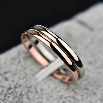 ZN 2021 Sıcak Çiftler Yüzükler Düğün Katı Unisex Titanyum Çelik Pürüzsüz Kadın Erkek Alaşım Yıldönümü Alerji Ücretsiz Jwelry Hediye