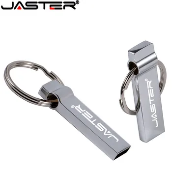 JASTER USB 2.0 Flash Sürücüler 128 GB Gümüş su geçirmez anahtarlık Kalem Sürücü 64 GB Pendrive 32 GB 16 GB 8 GB 4 GB Şirket hediye Memory Stick
