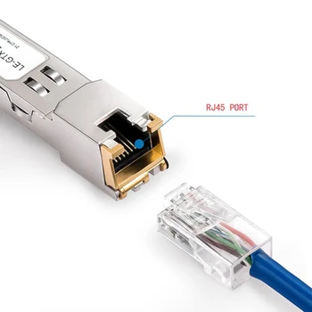 SFP Modülü RJ45 Anahtarı Gbıc 10/100/1000 Bağlayıcı SFP Bakır RJ45 SFP Modülü Gigabit Ethernet Portu 1 Adet