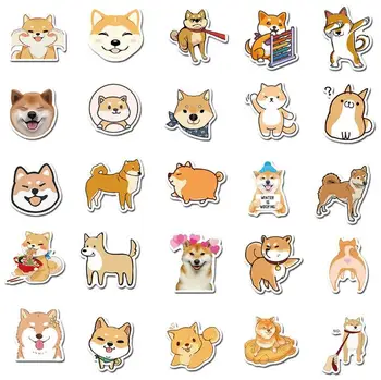 50 adet / paket Yeni Kawaii Japonya Shiba Inu Köpek Hayvan Çıkartmaları Çocuklar için Hediye Karalama Defteri Dizüstü Bavul Sevimli Köpek süslü çıkartmalar Oyuncaklar
