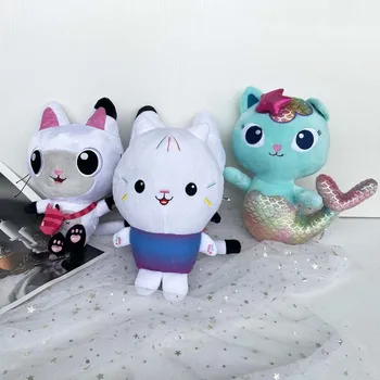 Gabby Dollhouse peluş oyuncaklar MerCat Doldurulmuş Hayvanlar Kedi Bebek Çocuklar İçin Çocuk Hediye