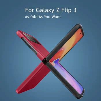 Kılıf Kapak ıçin Samsung Galaxy Z Flip 3 Flip3 5G Mat Ultra Ince Sert Plastik Geri Darbeye Telefon Kılıfı