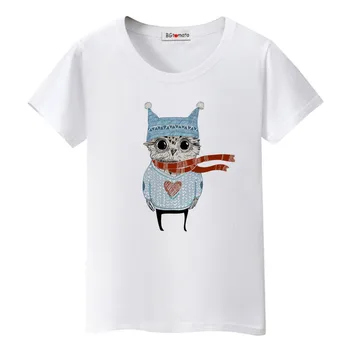 BGtomato Güzel baykuş t-shirt sıcak satış hayvanlar baskı tops orijinal marka yaz casual tees supper komik baykuş tişörtleri kadın