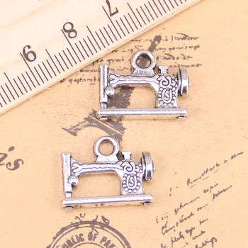 58 adet Charms vintage pedal dikiş makinesi 20x15mm Antik Gümüş Kaplama Kolye Yapımı DIY El Yapımı Tibet Gümüş Takı