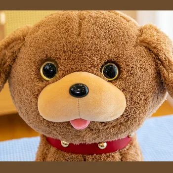 Yumuşak Gerçekçi Teddy Köpek Peluş Oyuncak Komik Simülasyon Dolması Küçük Yavru Bebekler Güzel doğum Günü Hediyesi Bebek Çocuk Kız İçin