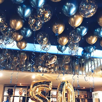 20 adet Mavi Balonlar Düğün Metalik Baloons Doğum Günü Dekor Vaftiz Boy Ballon Bleu Dekor Doğum Günü Balony Çocuk Parti Globos
