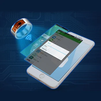Moda Yeni Akıllı NFC Cep Telefonu Etiketi Yüzük İşlevli Kilit Süper Serin Yüzük Avrupa ve Amerikan 8-13 Su Geçirmez Aksesuarları