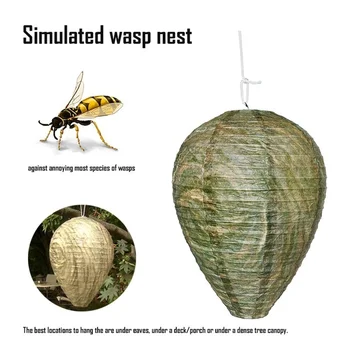 Yeni Asılı Wasp Arı Tuzak Etkili Güvenli Toksik Olmayan Simüle Wasp Yuva Sinek Böcek Hornets kontrol Caydırıcı Bahçe Malzemeleri
