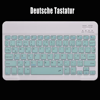 Alman Klavye Kılıf Apple iPad ıçin Pro 9.7 A1673 A1674 A1675 Deri Kılıf Kalem Yuvası ıle Akıllı Kapak Touchpad Arkadan Aydınlatmalı Klavye