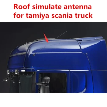 Rc traktör römork çatı antenler için tamiya 1/14 rc scania actros R470 R620 56323 uzaktan kumanda oyuncaklar model kamyon aksesuarları